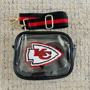 Clear crossbody stadium bag
